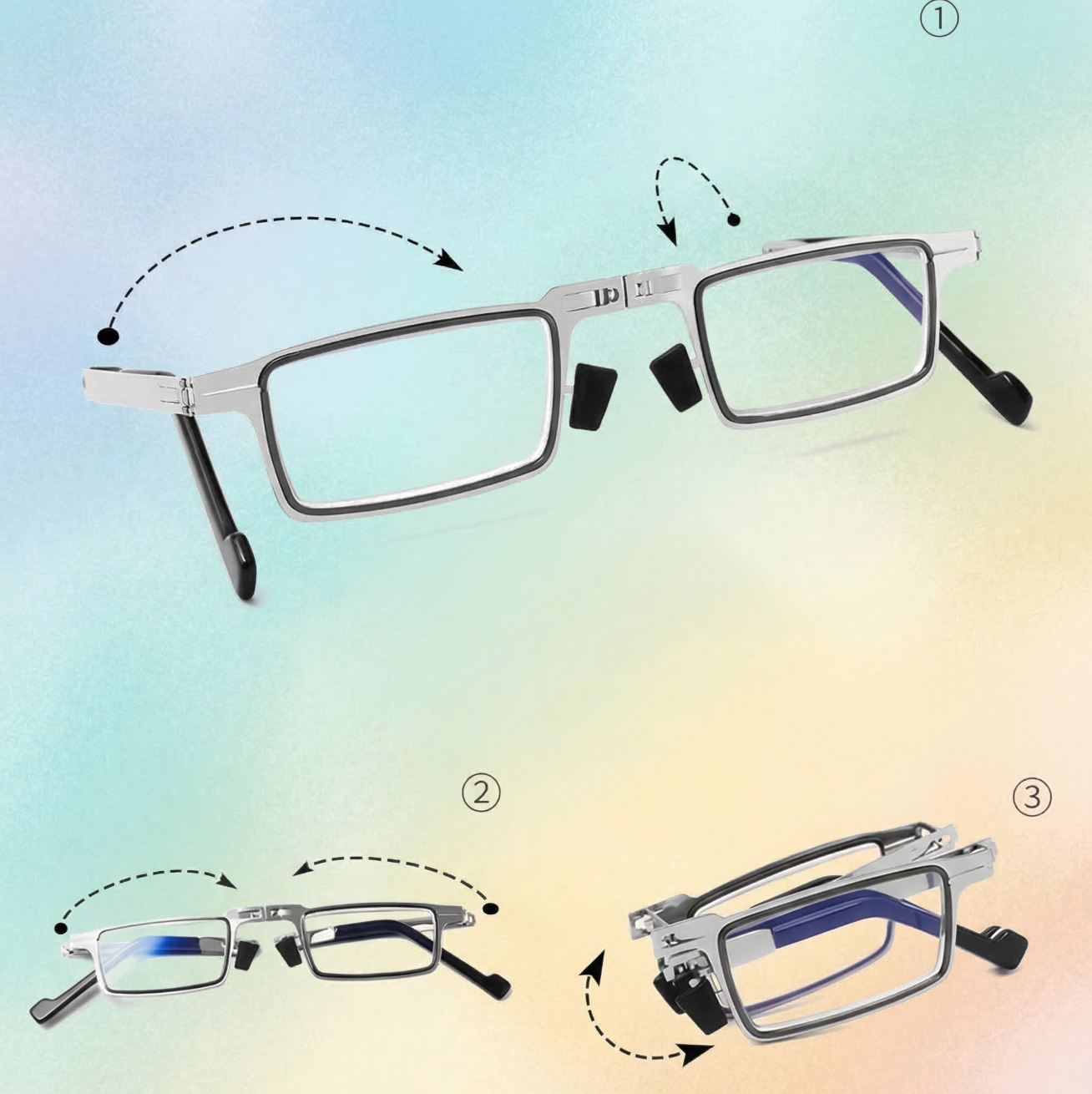 Folding Unbreakable Reading Glasses With Protector Case