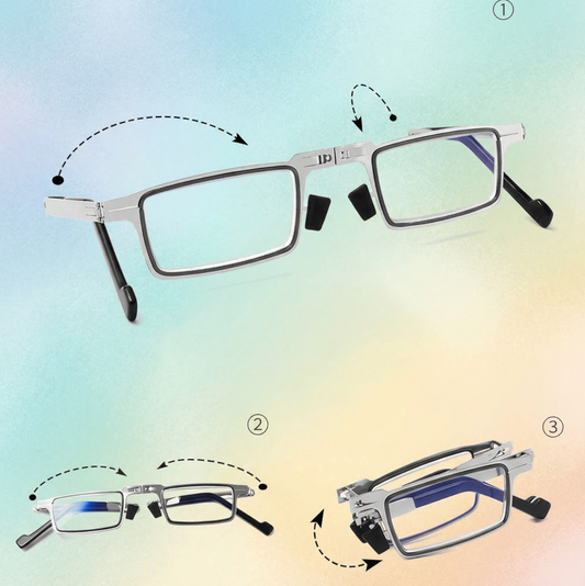 Folding Unbreakable Reading Glasses With Protector Case